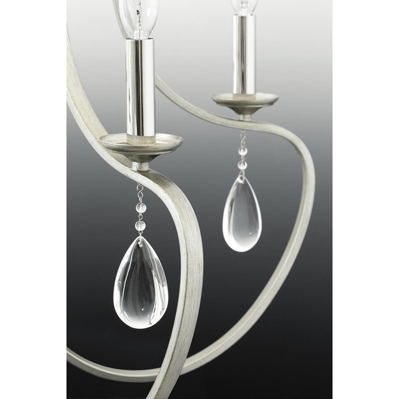 Valeria 5 - Light Dimmable Empire Chandelier, Silver Ridge