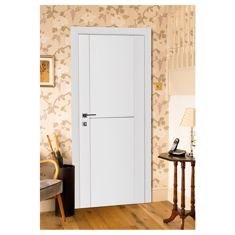 Porte intérieure stratifiée blanc doux pré-suspendu Stile 002, 31,75 po x 96 po, Gauche