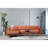Cinnamon Corner Sofa-Bed, Beech Wood & Chipboard Frame, 113.0 x 66.5 x 33.5 inches | 100% Polyester Fabric, 2 Fixed Cushions (18.0 x 18.0 inches) | Gold Metal Legs, Modern Glam Design, Comfort & Style Combined-940750256-940750258