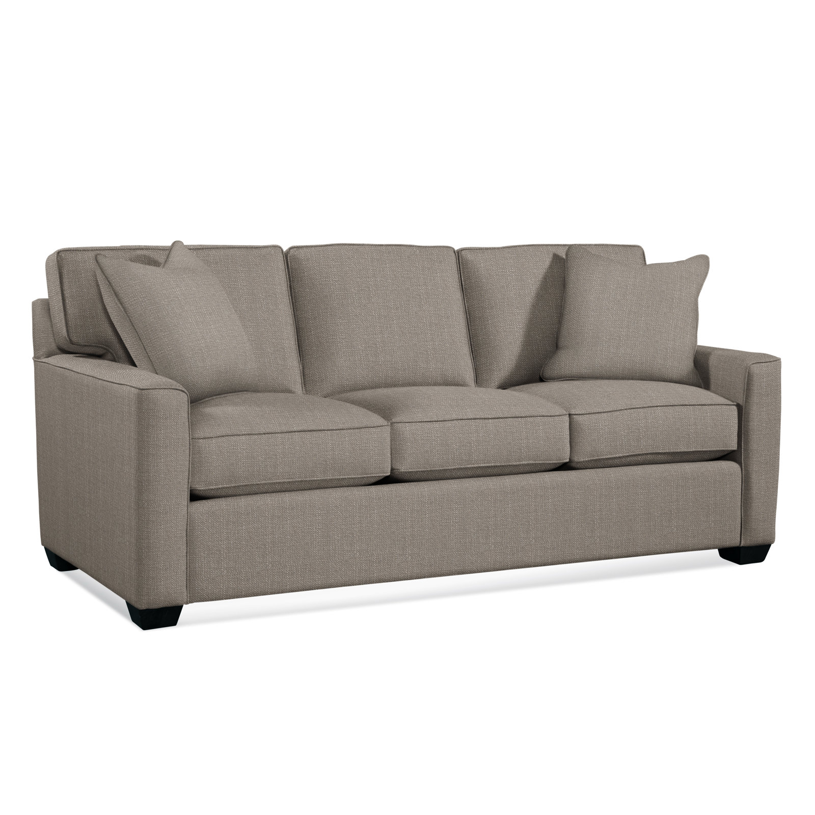 Frye 81'' Upholstered Sofa, Stone Crypton Performance, Air Dream Mattress, Black