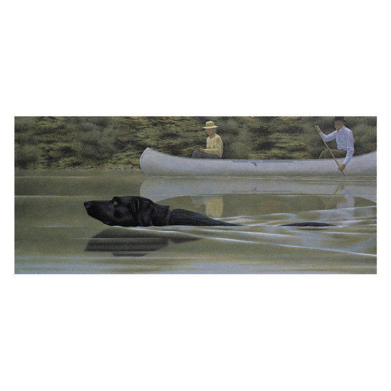 «Natation Dog and Canoe» par Alex Colville - Impression giclée, H 22 po x l 28 po
