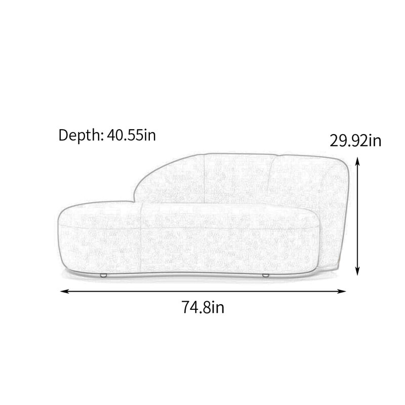 Leisure Indoor Chaise Lounges, Large seat, Right Hand Facing