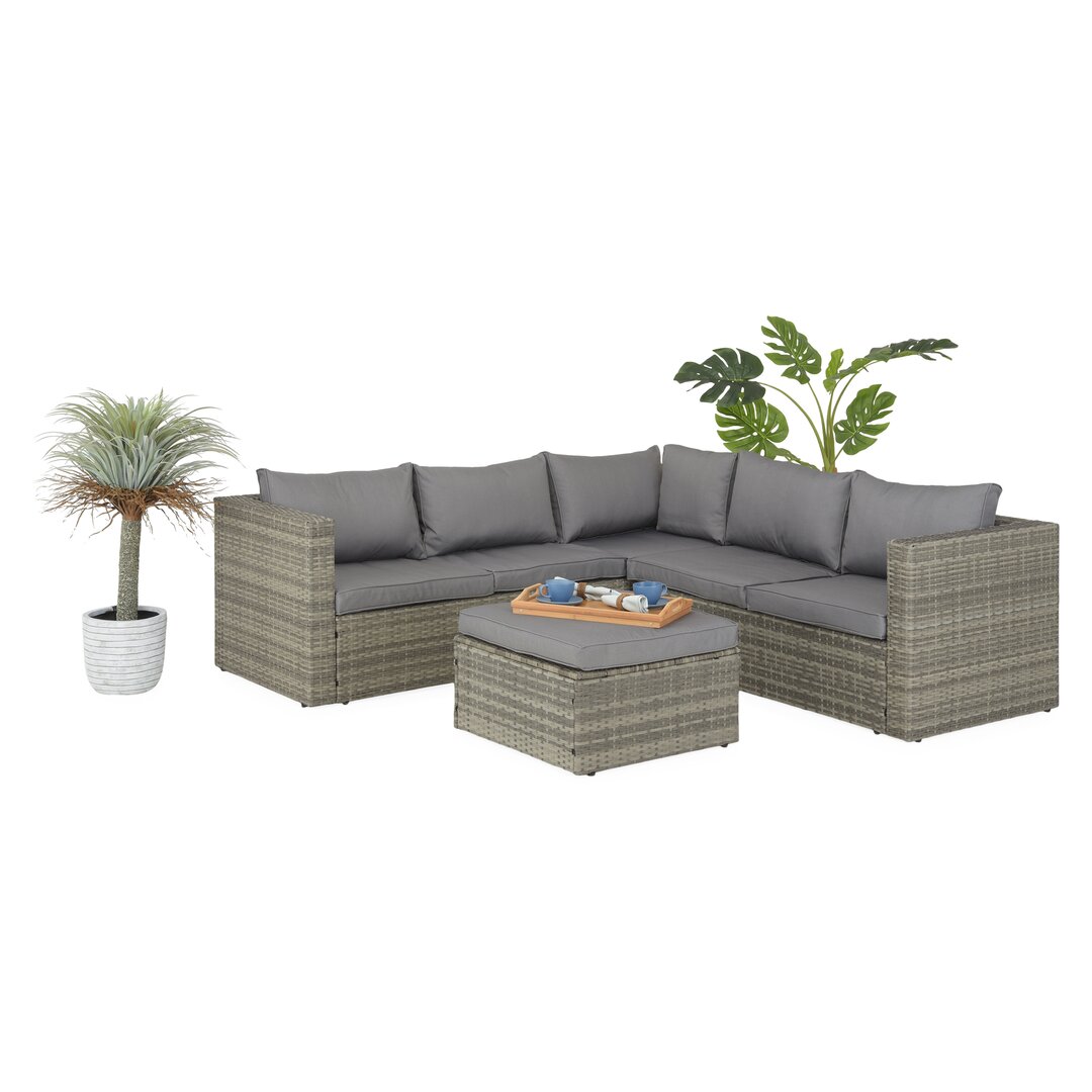 4-Sitzer Lounge-Set Laumer aus Polyrattan