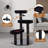 40.9" Gothic Cat Tree With Coffin Bed, With Soft Cushion, Halloween Spooky Cat Condo With Sisal Scratching Posts-1192175192