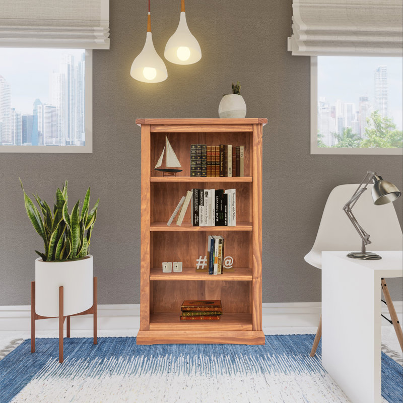 Ireland 90cm H x 70cm W Standard Bookcase, (4 Shelves) 120cm. H x 70cm. W x 25cm. D, Brown