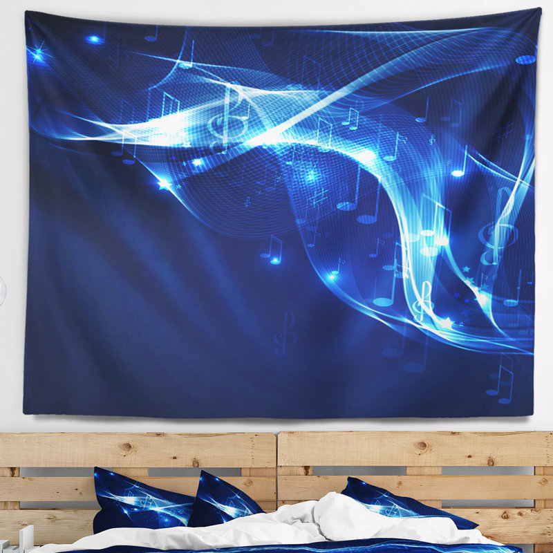 Abstract Polyester Tapestry, 50" H x 60" W
