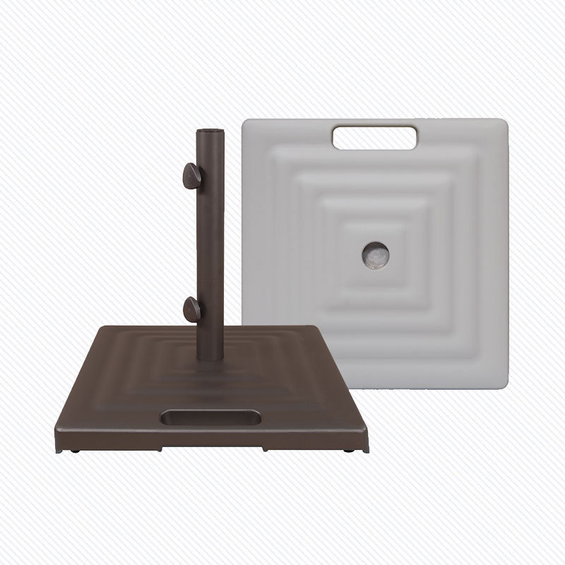 Monaco Square Umbrella Base with Wheels, Platinum