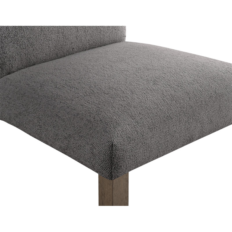 Chaise de salle à manger Everly, ensemble de 2, Gris anthracite