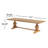 Murakami 111" W Teak Patio Dining Table 