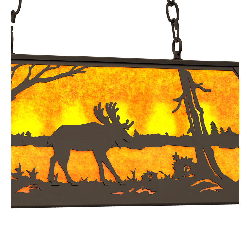 Luminaire suspendu géométrique Old Forge, Espresso / jaune, 6