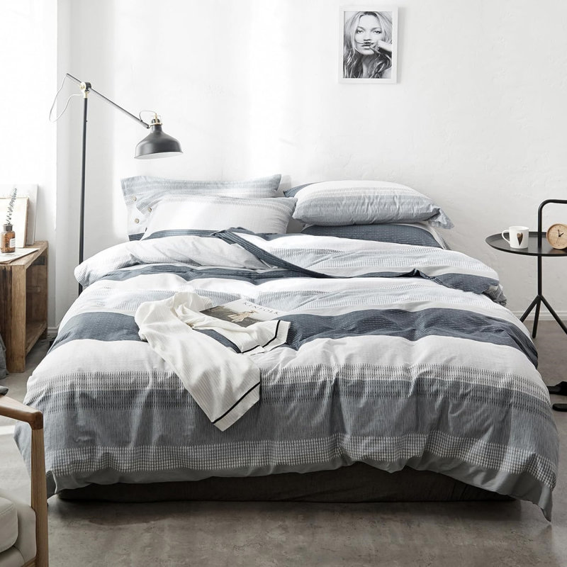 Microfiber Modern Style Comforter Set, Full Comforter + 2 Standard Pillowcases