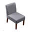 Ensemble de 2 chaises d'appoint en tissu avec table ronde en bois, fauteuil de coiffeuse décoratif pour bureau de chambre à coucher, chaise d'appoint en coin