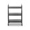 Teagan Bar Cart-Smoked Black Cast Glass