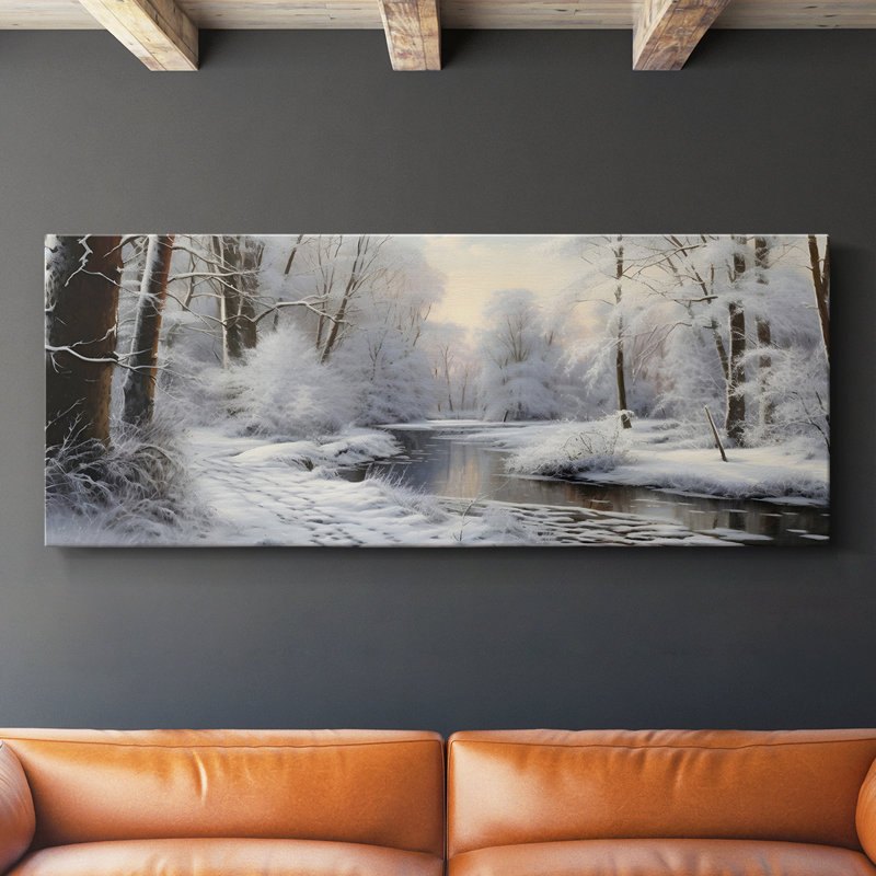 Série paysage - CMXCIV - Toile tendue avec châssis - Prêt à accrocher, H 12 po x l 30 po