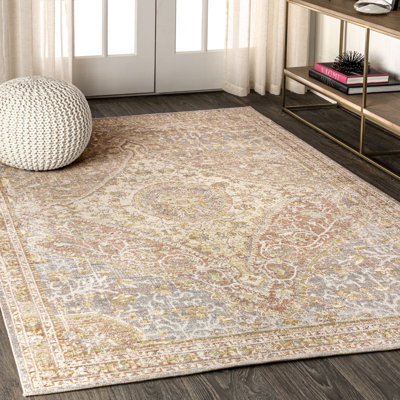 Virgil Modern Ornate Medallion Gray/Brown Rug