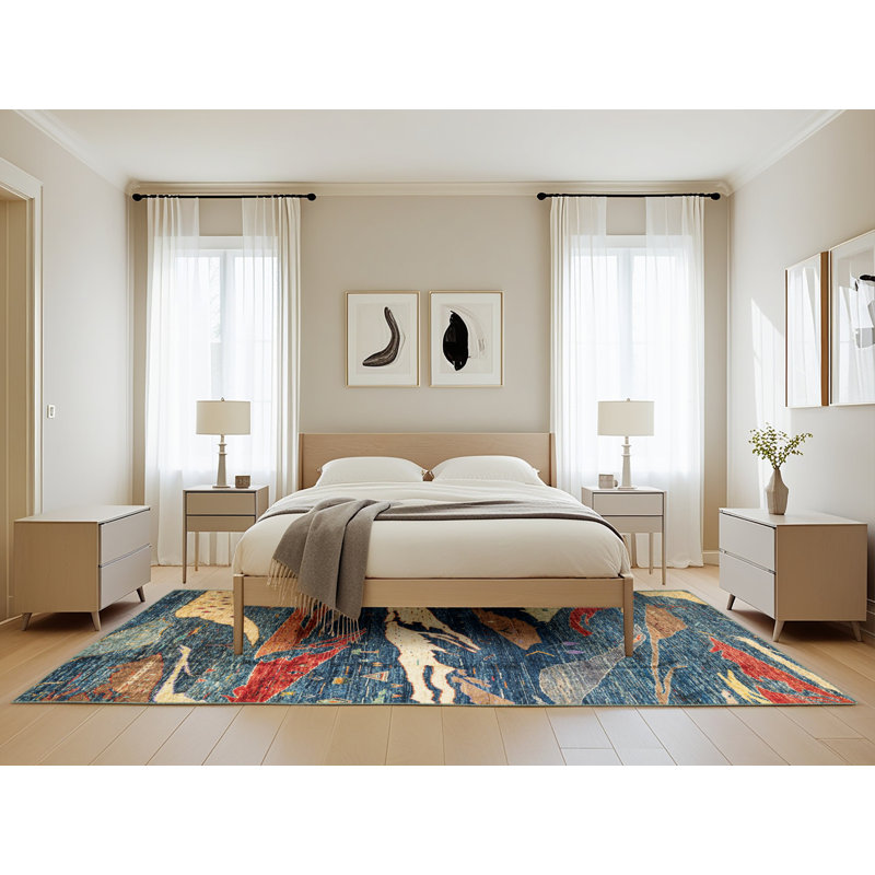 Mubarik Abstract Indoor Rug, Rectangle 5' x 8'