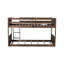 Lit superposé simple au-dessus de l'espace - choix de chambre à coucher pratique au sol en chêne antique-714169243