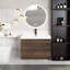 Meuble-lavabo mural simple 30 po avec plateau en marbre Creasie