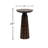 Modern Black & Walnut Wood Accent Table