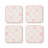 Rosy Check Cork Back Coasters