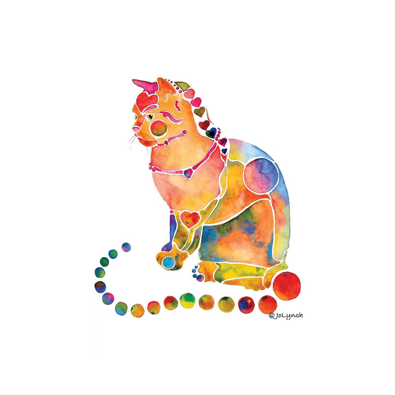 Cat Hearts 1 Piece Wrapped Canvas Wall Art, 30.48cm H x 20.32cm W