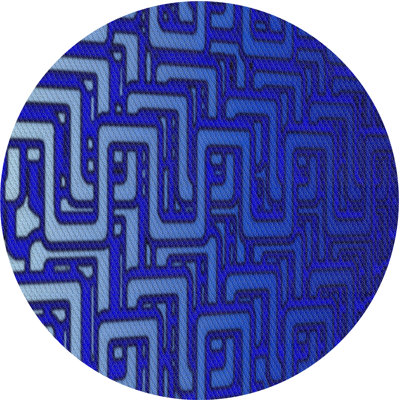 Tapis de zone bleue à motifs Peregrin