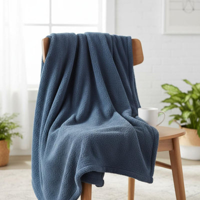 1 couverture Queen bleu marine