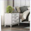Classic Farmhouse 3-Drawer Nightstand with Power/USB - Antique White/Brown