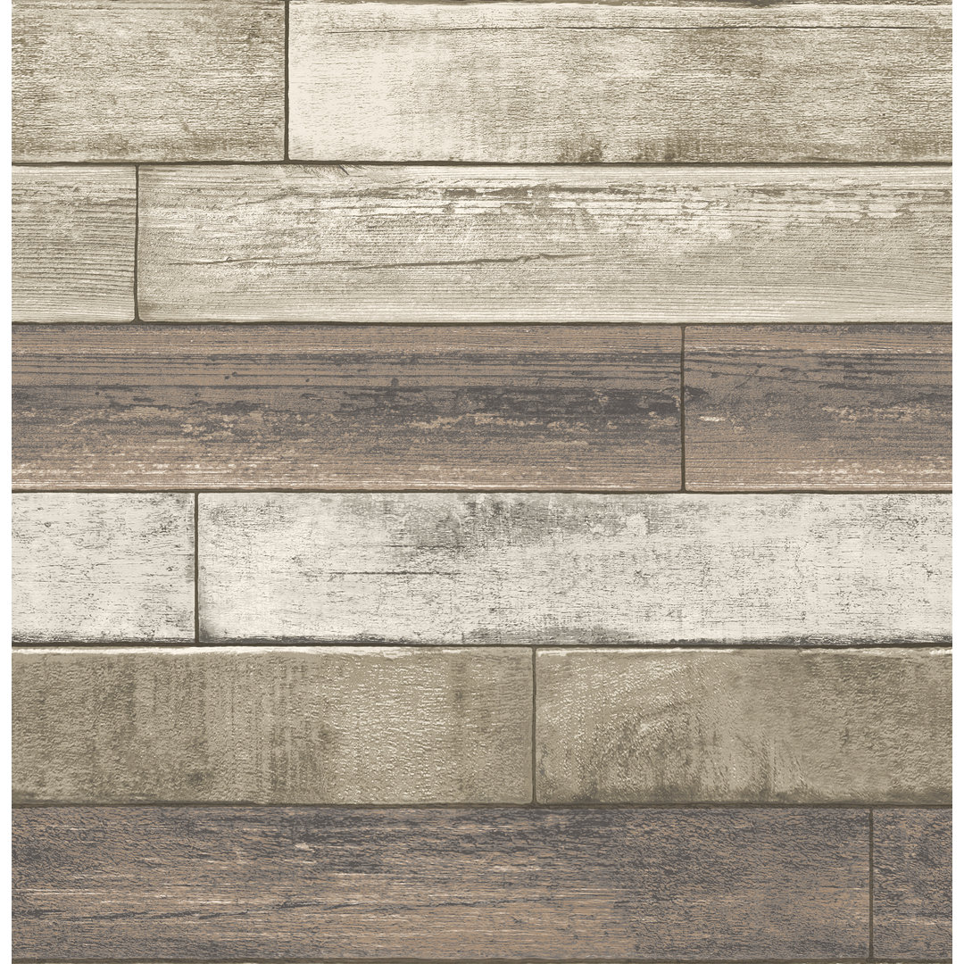  Weathered Plank 2' x 20.5" Wallpaper Brewster Home Fashions 