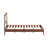 NTC Ruby Solid Wood Platform Bed with Natural Rattan Headboard and Silent Slats, Mid-Century Modern Style, 1000 Lb Capacity, No Box Spring Needed, Effortless Assembly, Queen - Dark Walnut-306799104-306799106