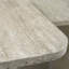 Travertine Look Square Nesting Coffee Table Set of 2 Modern Small End Table for Living Room