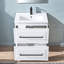 Grasmick 24''White Free-Standing Single Bathroom Vanity Set With 2-Drawers