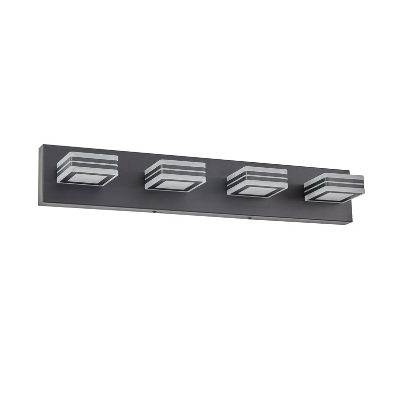Kyrstyn Dimmable LED Vanity Light, Black, 4