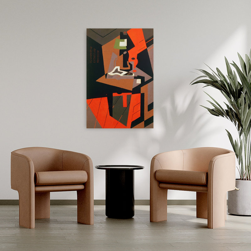 Composition abstraite contemporaine, impression murale, 36" H x 24" W