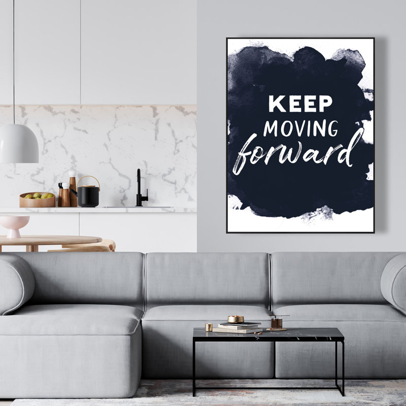 Keep Moving Forward - Motivational Framed Canvas Decor