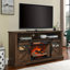 Foyer électrique récupéré - 60 po, flamme sans option de chauffage, compatibilité télé 70 po, longue durée de vie avec armoire de 60 po, options multicolores, sortie 5000, télécommande