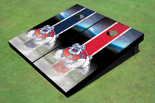 Ensemble de planche de cornhole 10 pièces 2 pi x 4 pi NCAA, Bulldogs de Fresno State