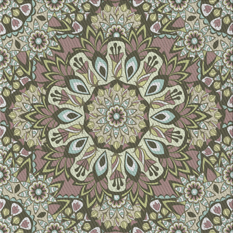 Floral Indoor Rug, Square 4'
