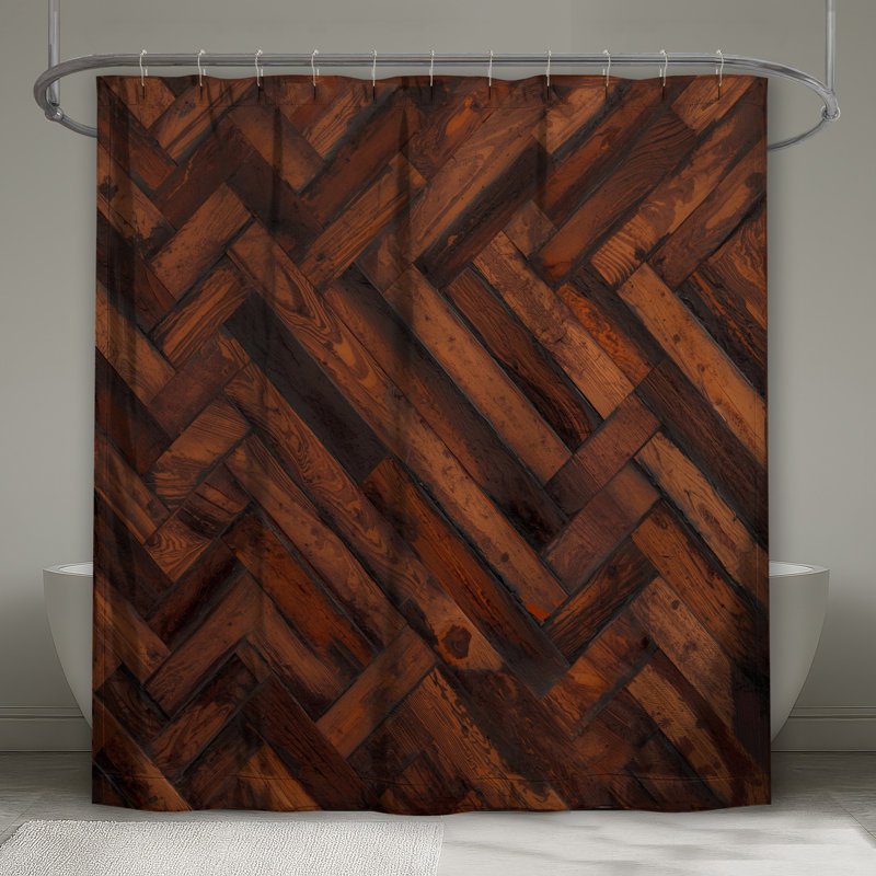 Rideaux de douche en bois Parquet, 70 po l x 72 po H