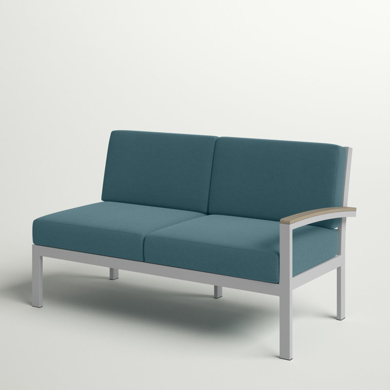 Causeuse modulaire Travira (gauche), Bleu givré