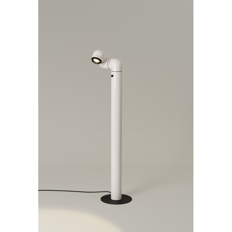 45.7" LED Novelty Floor Lamp, White/Black, White