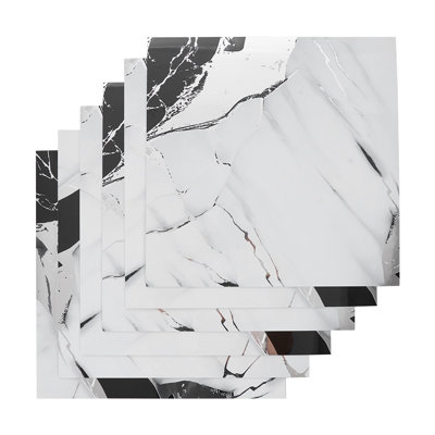 10Pcs Self-Adhesive Marble Pattern Wall Tile Stickers