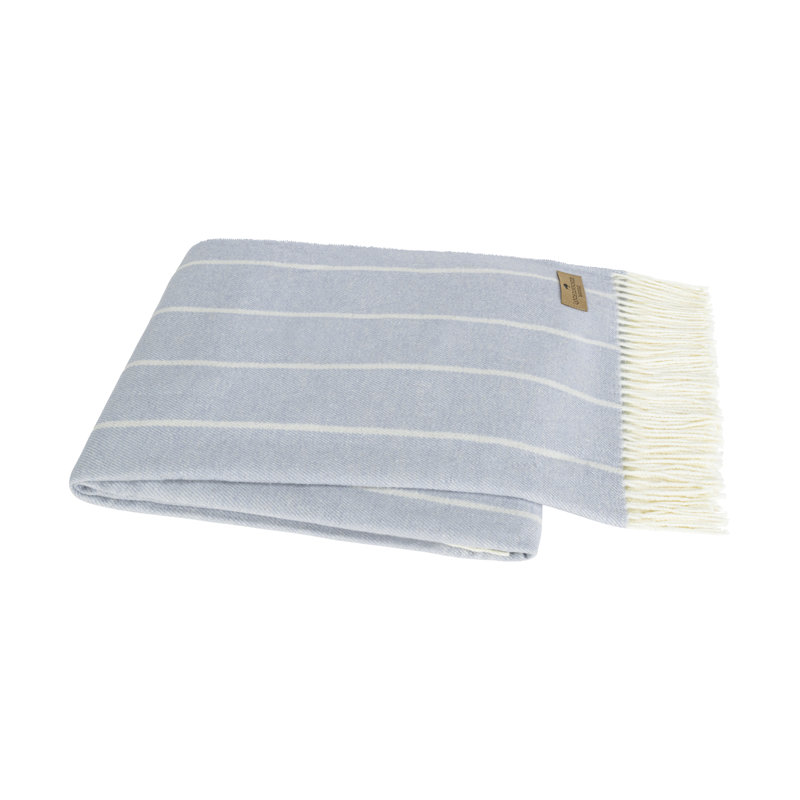 Crystal Blue Fiji Stripe Throw,  Twilight Striped