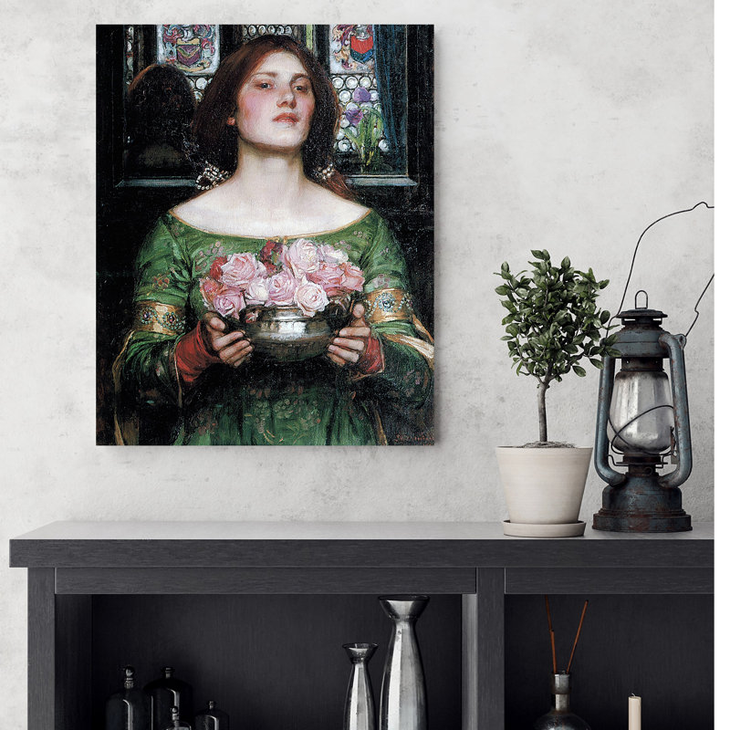 «Gather Ye Rosebuds tandis que Ye May» par John William Waterhouse, reproduction d'art sur toile, estampe numérique sur toile pour la décoration intérieure