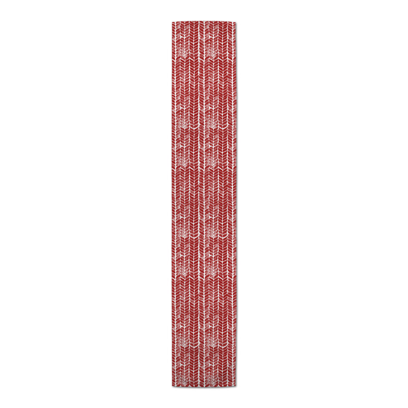 Chemin de table rectangulaire en polyester Cenya, 72 po x 16 po, Rouge