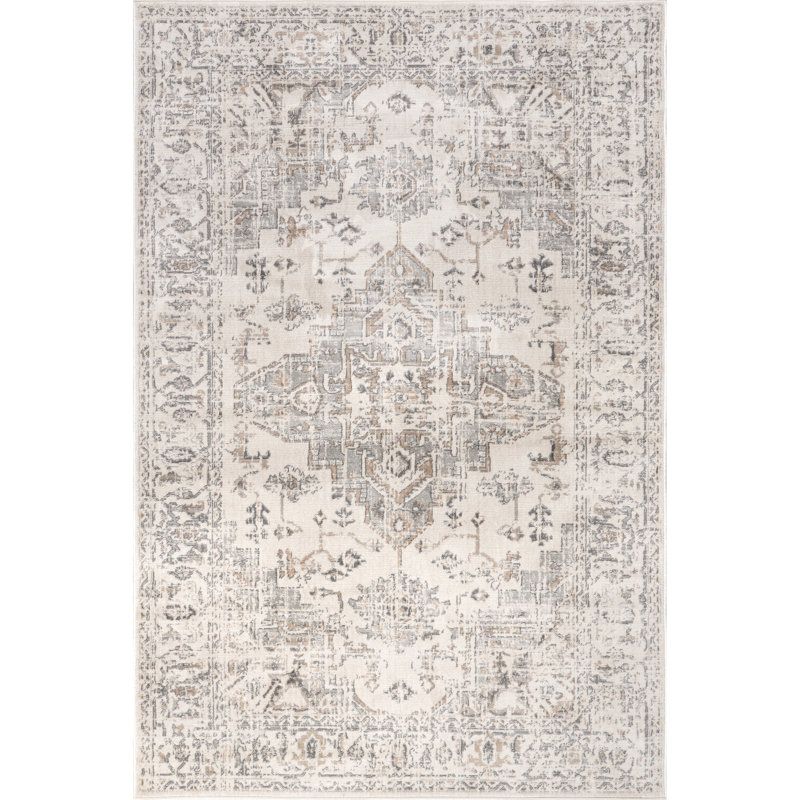 Tapis traditionnel à médaillon Lilibet, Rectangle de 10 pi x 14 pi