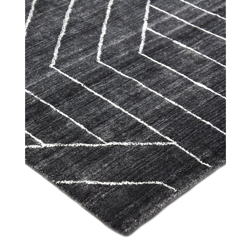 Kali Hand Knotted Geometric Area Rug, Rectangle 8' x 10'