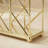 Gold Wire Napkin Holder, Geometric Metal Freestanding Stand with Open Triangular Frame