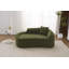 Canapé-lit moderne avec méridienne courbée avec assise profonde et coussin intégré pour le salon ou la chambre à coucher.-325544238