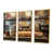 Toile avec cadre flottant or